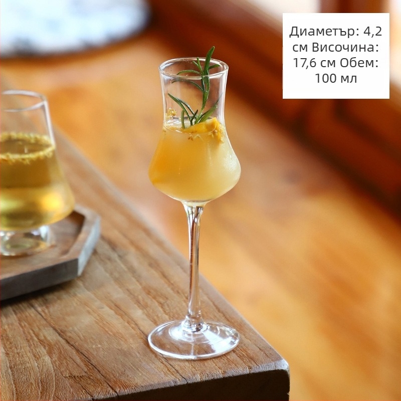 Чаша за чай - стъклена, новокитайски стил, еднослойна, шестчленен комплект, печат на лого наличен