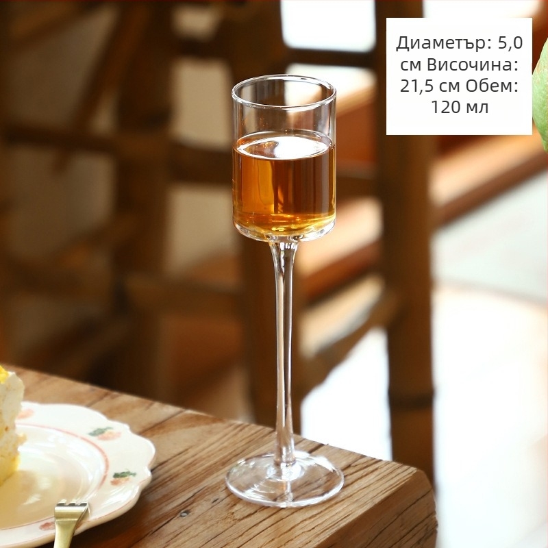 Чаша за чай - стъклена, новокитайски стил, еднослойна, шестчленен комплект, печат на лого наличен