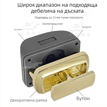 Bond заключващ механизъм за шкафове и чекмеджета от цинкова сплав, скрита бар-ключалка, модел BSS302-3; подходящ за RV, домашни велосипеди и модифицирани превозни средства; шкафове, чекмеджета, стенни шкафове.