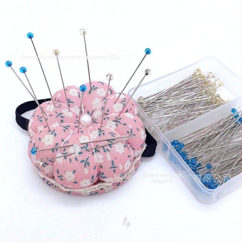 PinGuru стъклена мънистена позиционираща игла за шиене – ултра тънка, голяма глава, годна за гладене; персонализация налична; 400 кутии в кашон; брутно тегло 31 г