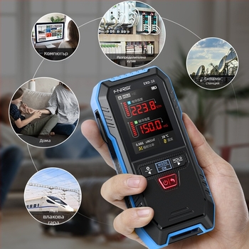 FNIRSI ERD-10 EMF детектор с персонална аларма за доза за домакински уреди