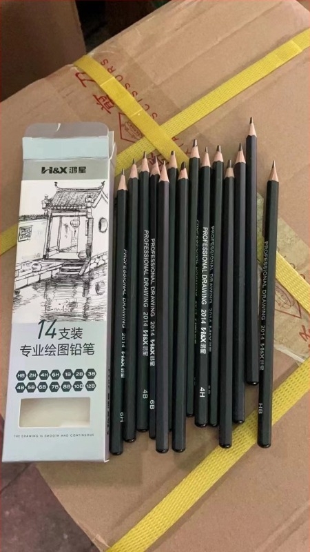 Casimir 14-частен комплект моливи за арт ученици – дървен корпус, тръбно опаковане, обикновени моливи