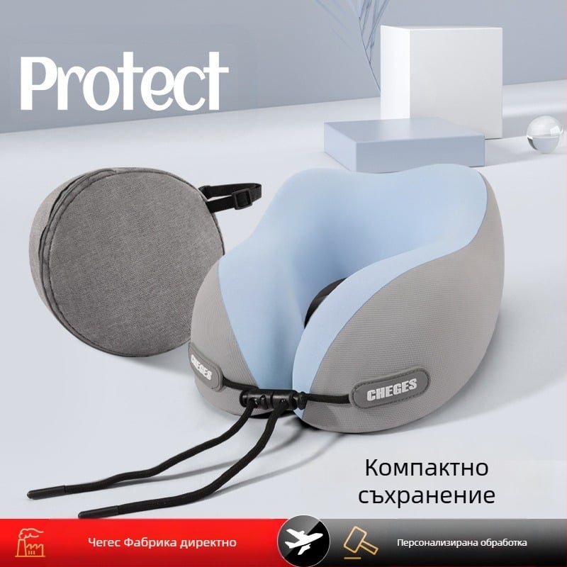Chegeshi У-образна пътна възглавница за шия, пълнеж от мемори пяна, външен материал – синтетично влакно, за всички сезони, оригинален стил