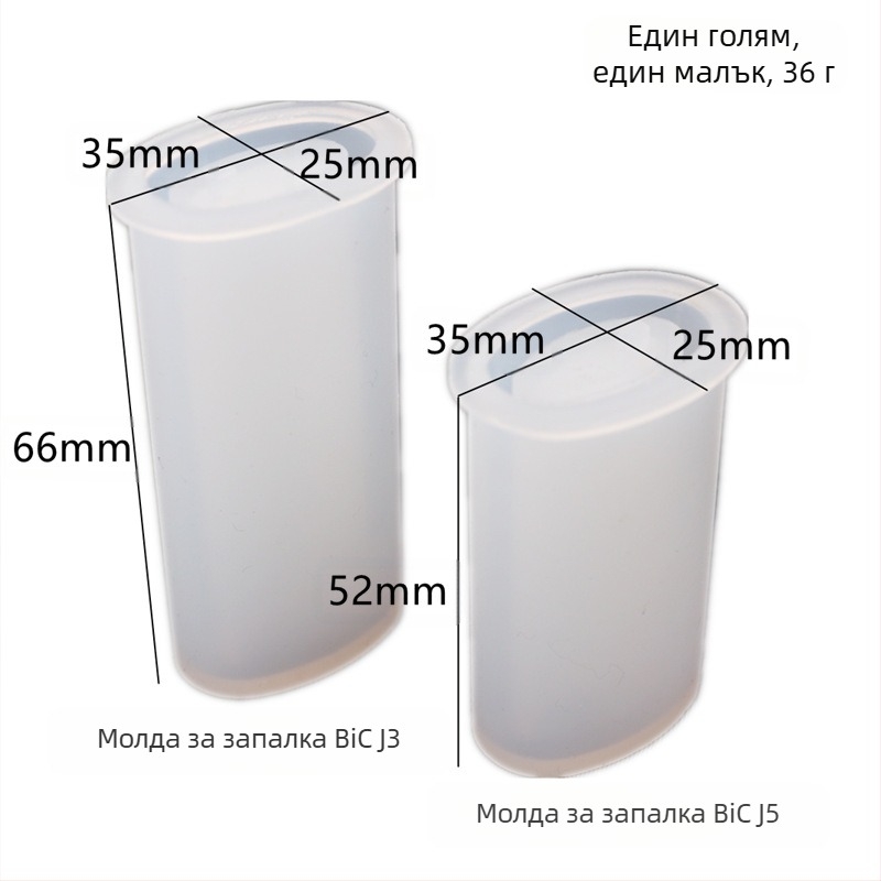 Силиконова форма за DIY кристална епоксидна смола: защита за запалка с огледално покритие – Ruihe (Пролет 2021)