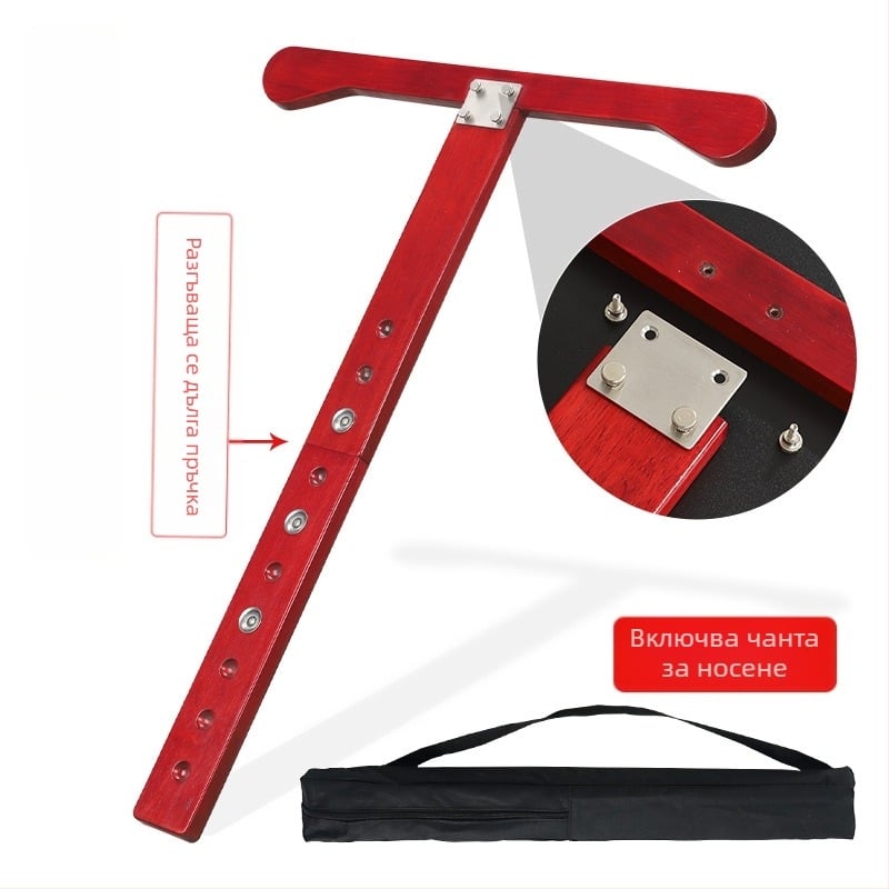 Juyifang Т-образна антиплъзгаща подложка за виолончело, дървена, модел Cello anti-slip mat, опаковка: картонена кутия, за музикални инструменти