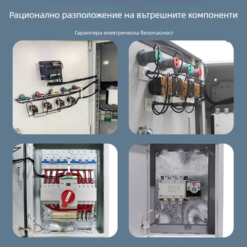 Двоен автоматичен превключвател за прехвърляне (ATS) 63A 4P — шкаф за разпределително табло, железен корпус, IP54, CCC сертифициран, късо съединение 30