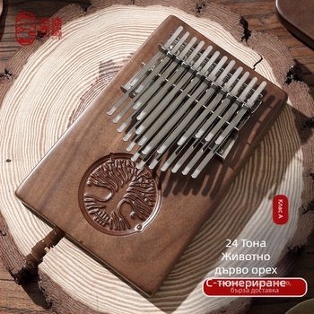 Калимба за палец, 24 тона, ключ C, двупластова, включва полутонове