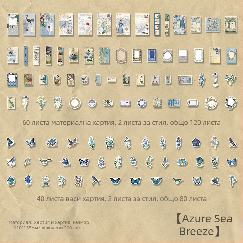 Декоративен основен лист за DIY дневник със флорални мотиви, серия Infeel.me Flower and Wine, японски стил печат, 4 дизайна, подходящ за залепване