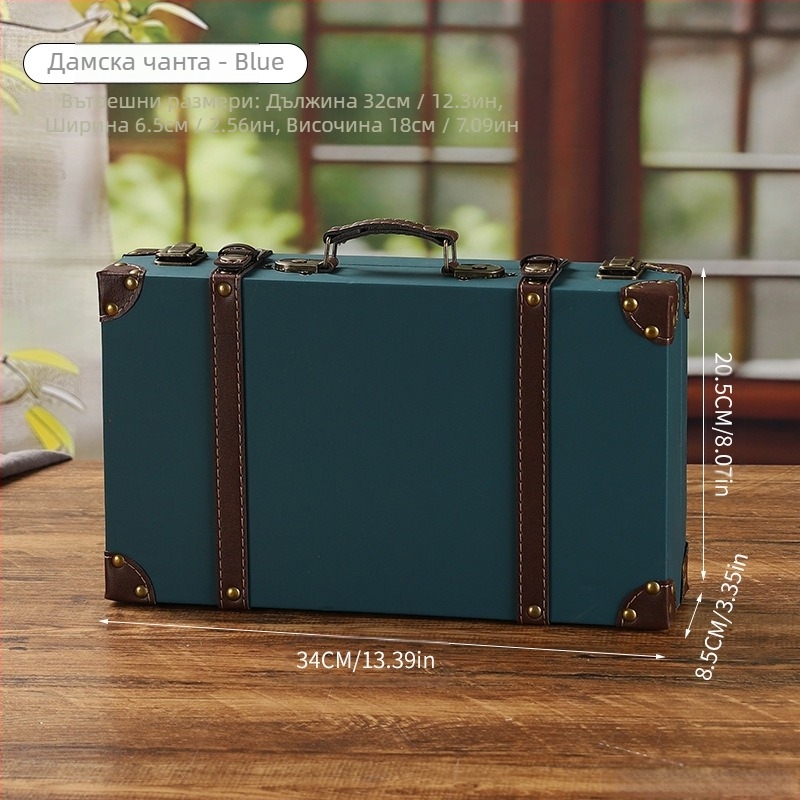 Дървен куфар за съхранение, модел 1120A, преносим, прахоустойчив, капацитет до 5 л, подходящ като реквизит за снимки и витрини