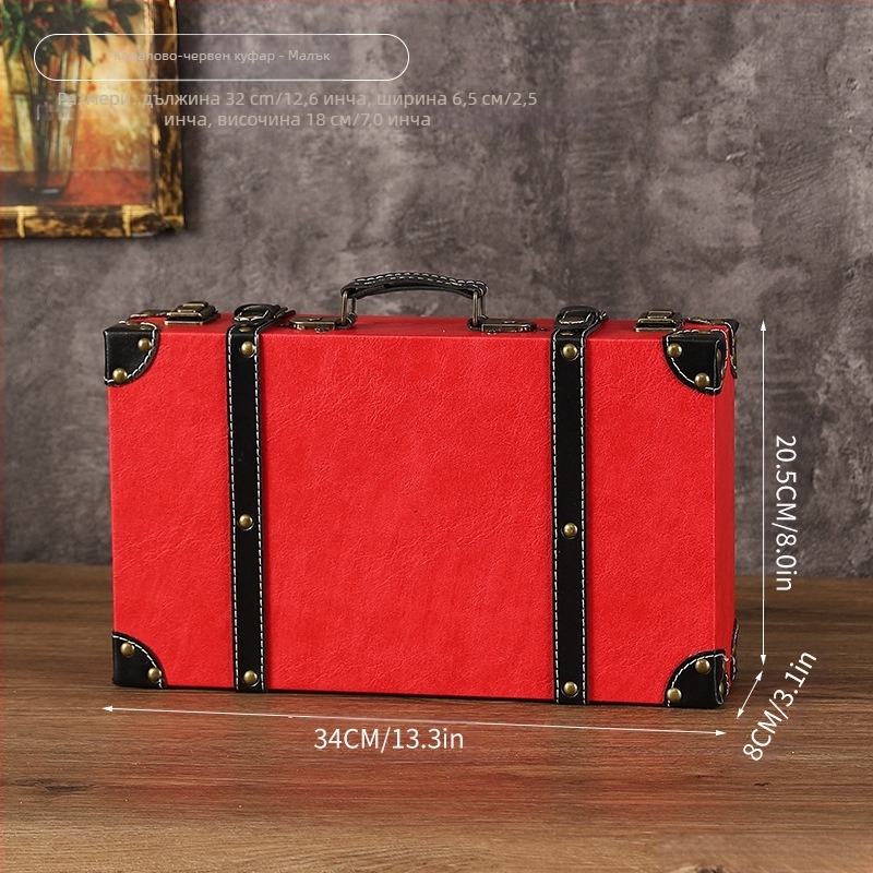 Дървен куфар за съхранение, модел 1120A, преносим, прахоустойчив, капацитет до 5 л, подходящ като реквизит за снимки и витрини