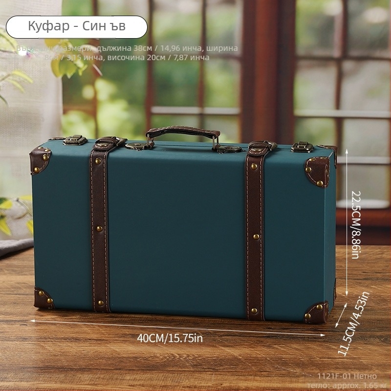 Дървен куфар за съхранение, модел 1120A, преносим, прахоустойчив, капацитет до 5 л, подходящ като реквизит за снимки и витрини