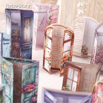 RetroStory 3D планерски стикер — PET материал, карикатурен стил, ръчна изработка с UV печат