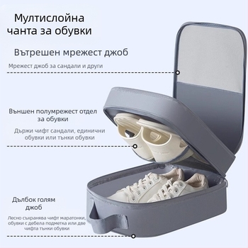 Чанта за пътуване за обувки — Twill материал, модерен семпъл стил, марка Step Ashore, категория: калъфи и чанти за обувки, пускане през пролетта 2025.