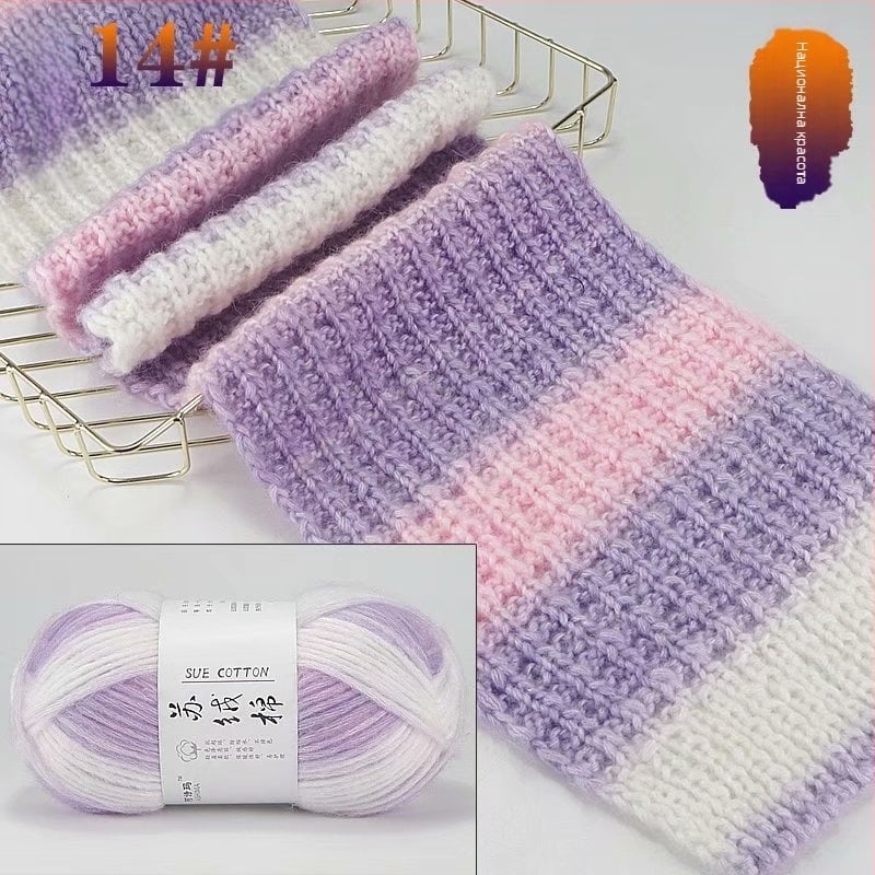 Нишка за ръчно плетене, смесена; Състав: заешки велур и модифициран полиестер; Форма на прежда: нишка; Процес на прядене: пръстени; Въртене: 10