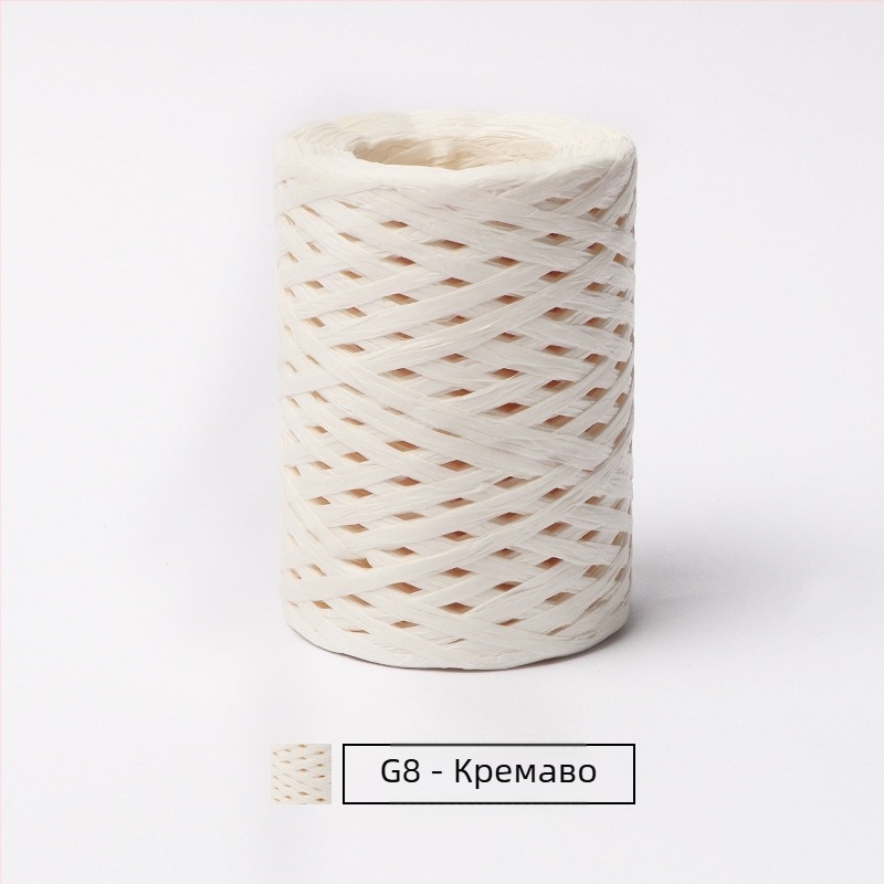 Тръбна прежда от памучна рафия — ринг-спининг, форма: тръбна, марка hiraffia (alias: hiraffia cheer)
