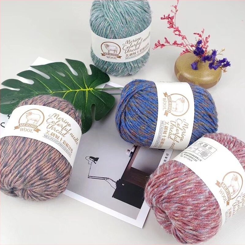 Мерино смесена прежда, ring-spun, за тъкане и плетене на ръка, произход Хебей