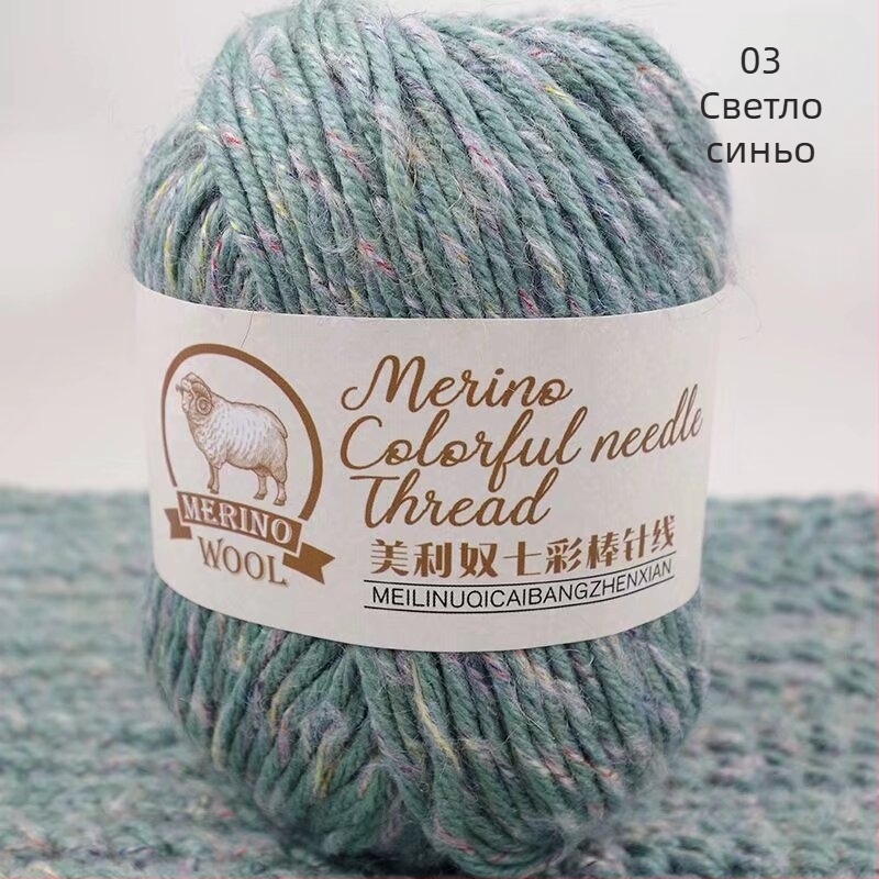 Мерино смесена прежда, ring-spun, за тъкане и плетене на ръка, произход Хебей