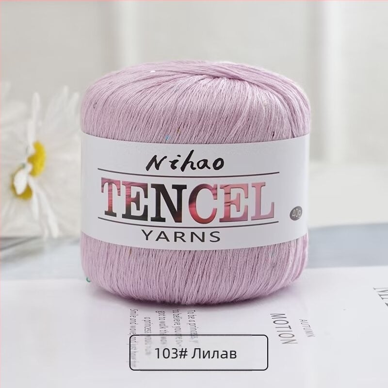 Прежда за ръчно плетене – Tencel Sequin Lace нишка, ринг-спининг, фънси прежда, групова нишка, Mu Pai