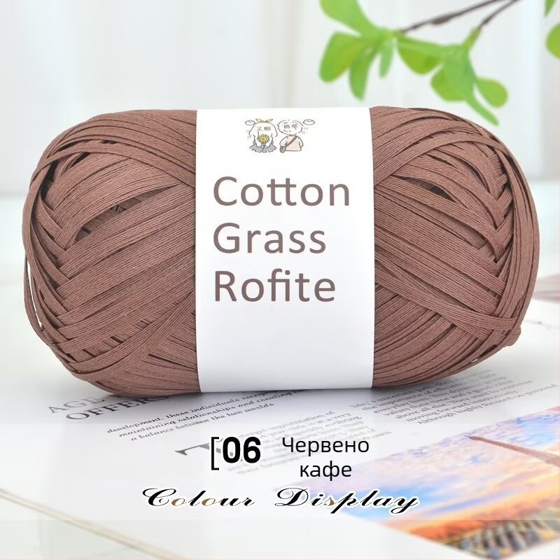 Ръчно плетени аксесоари – Ino Cotton Grass Thread, вълнена прежда (Марка: Ino; Тип на преждата: прежда; Процес на изплитане: плетене; Основна цел: ръчно плетене; Алтернатива: Cotton grass thread)