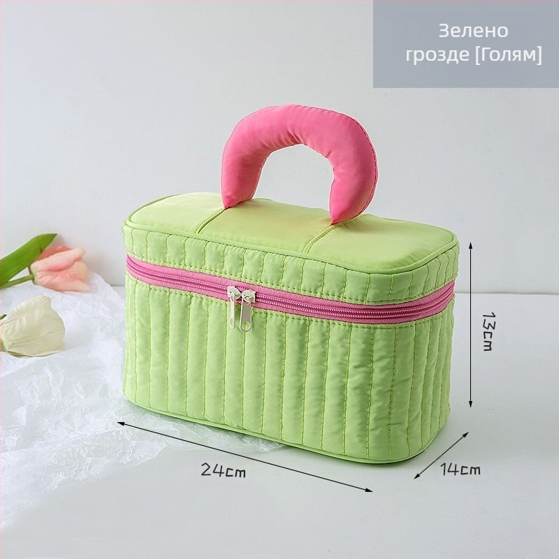 Козметична чанта, водоустойчива, ултра-лека, едноцветен дизайн, полиестерна подплата