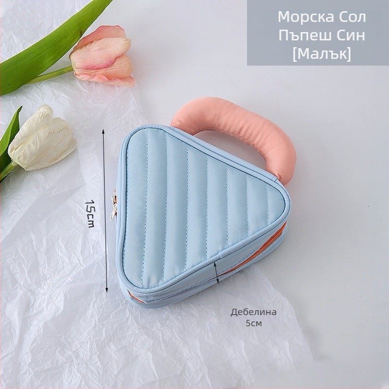 Козметична чанта, водоустойчива, ултра-лека, едноцветен дизайн, полиестерна подплата