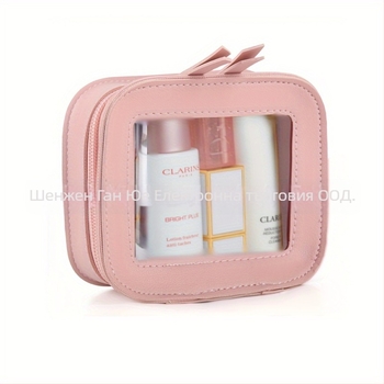 Прозрачна PVC козметична чанта | градски минималистичен стил, съхранение на червило, без подплата, еднотонен модел