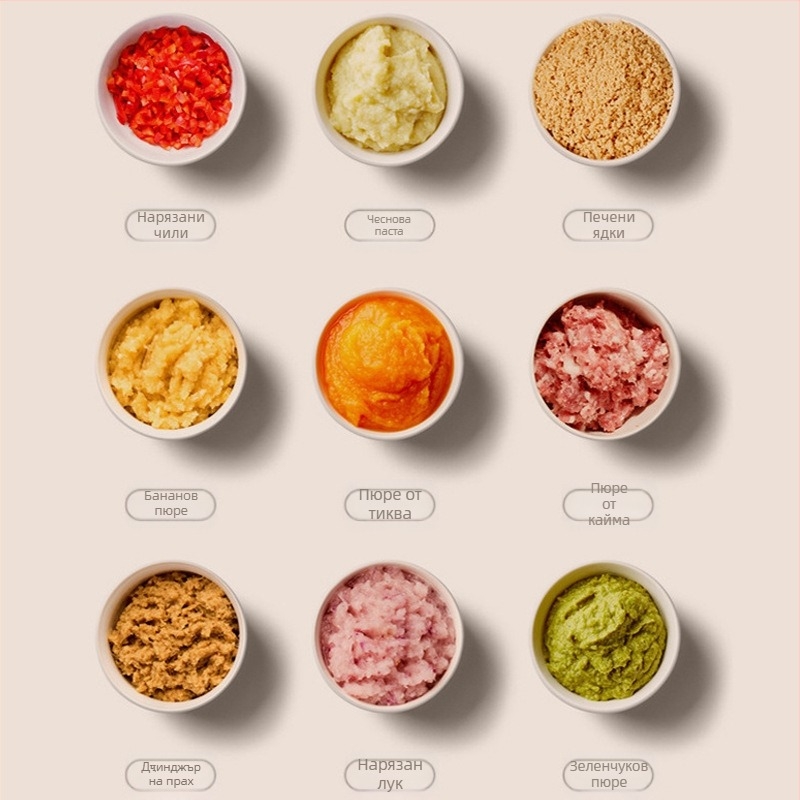 Безжичен електрически натрошител за чесън, преносим, презареждаем, 30W, 3.7V, ABS