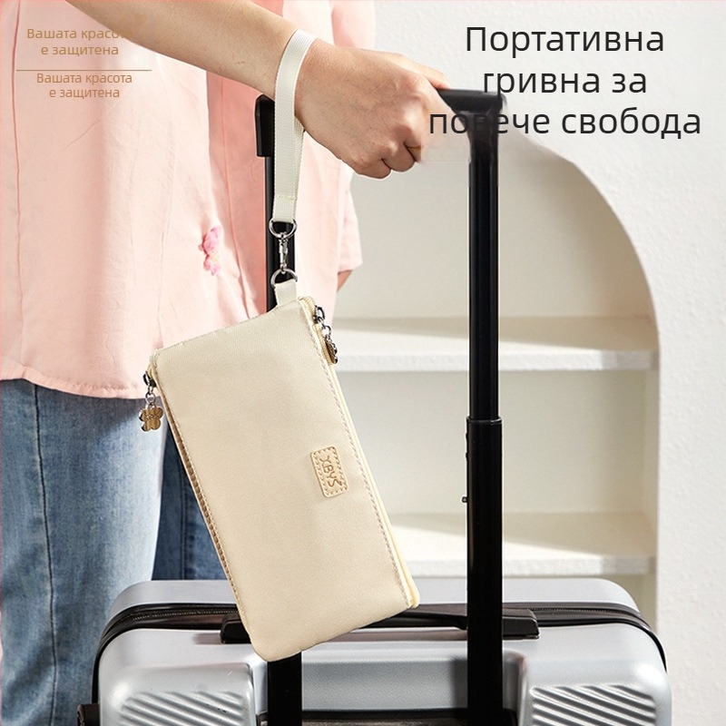Многофункционална чанта за паспорт и документи - организатор за карти за самоличност и билети, модел A012, плат, офсетен печат