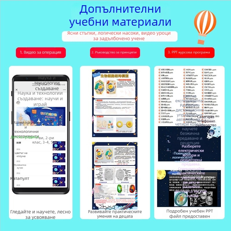 Учебен комплект: модели на растителна и животинска клетка, дървен материал, подходящ за DIY, неелектрически, за ученици 7–14