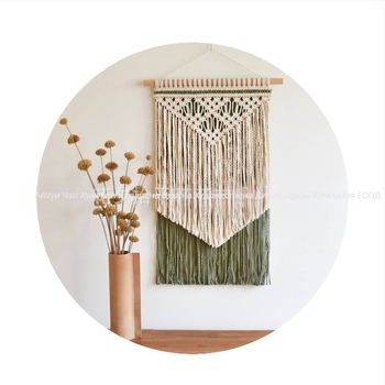 Гоблен за стена в бохемски стил, ръчно тъкан памук, правоъгълна форма с ивици, подходящ за дневна, антре и спалня