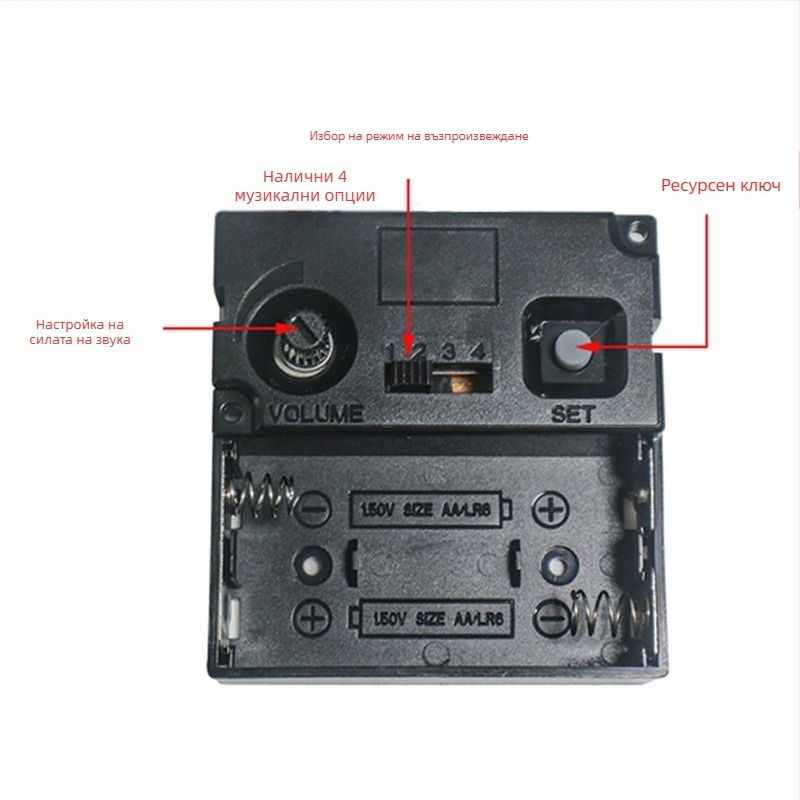 Люлеещ се часовников механизъм Westminster музикална кутия – кварцов механизъм, пластмасов корпус, модерен стил, бренд Deyi road, персонализация налична