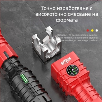 Otis осем в едно мултифункционално средство за сваляне на смесителя за мивка – пластмасова конструкция, тръбен ключ, за кухня и баня