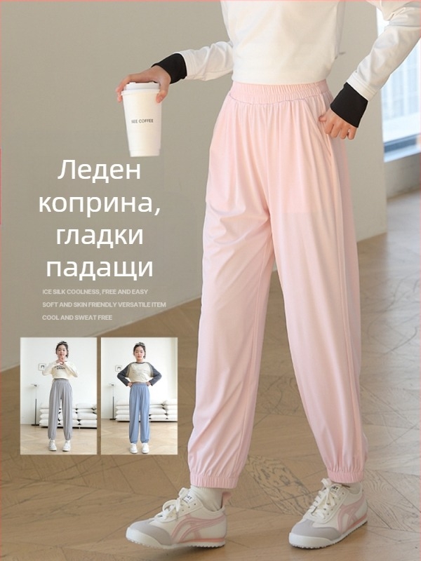 Панталони за момичета, casual, бързосъхнещи, слънцезащита, полиестер 91,2%