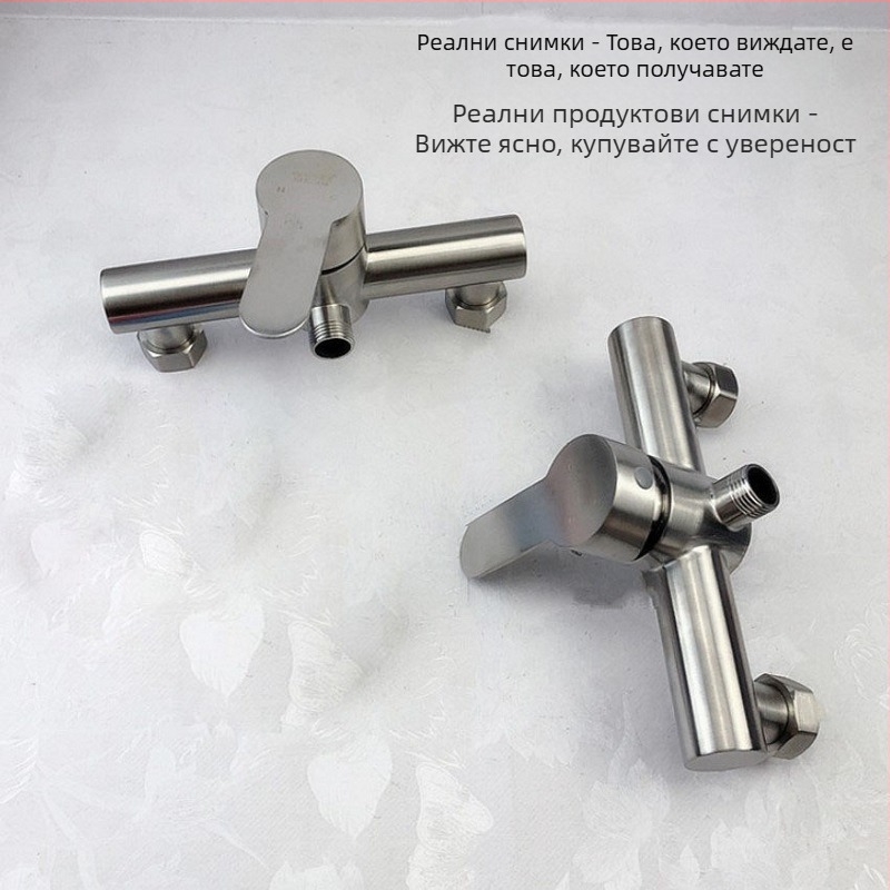 Скрит душ смесител от неръждаема стомана, вградена инсталация, керамичен клапан, работна температура -20 до 120 °C