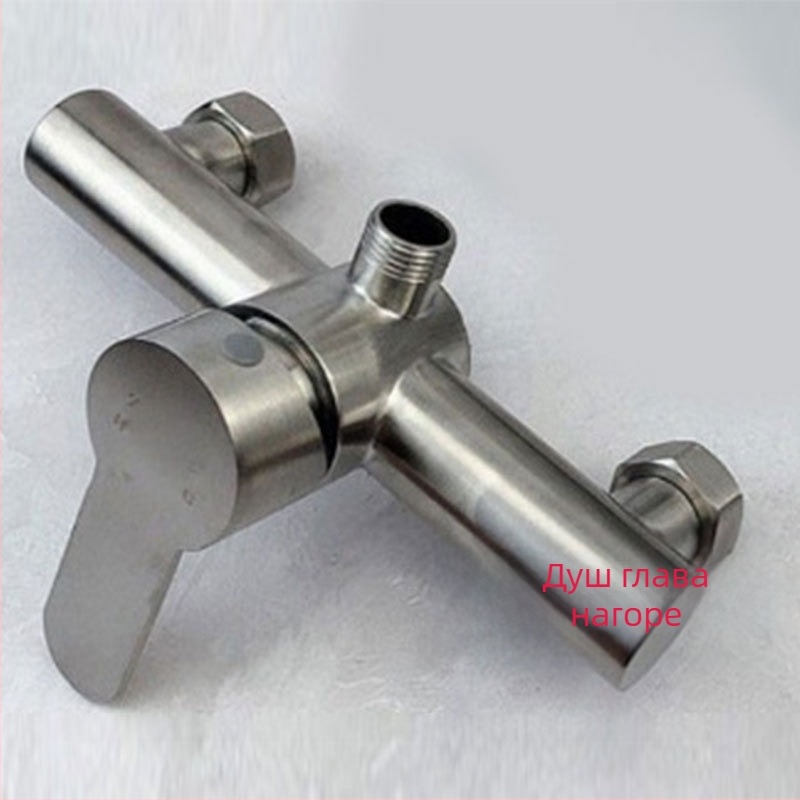 Скрит душ смесител от неръждаема стомана, вградена инсталация, керамичен клапан, работна температура -20 до 120 °C