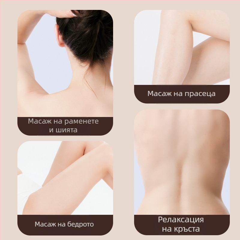 Масажор за рамене и шия с 6 масажни глави, USB захранване, таймер, модел 002, кожена повърхност