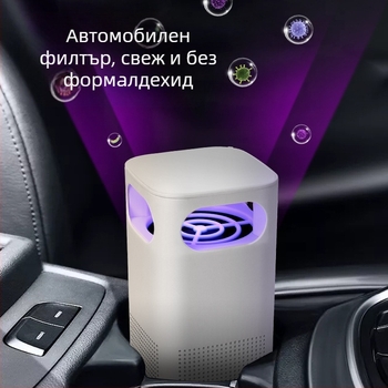 Yarun настолен мини пречиствач на въздуха — 50 м³/ч, шум под 36 дБ, подходящ за помещения до 10 м², премахване на прах и миризми