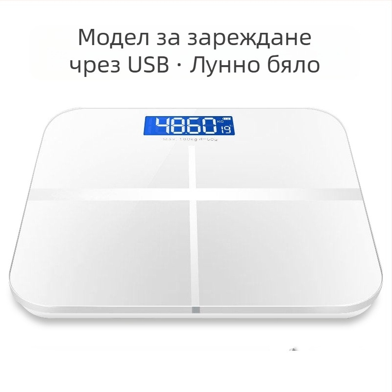 SUZI везна за тегло с капацитет 180 кг, USB зареждане или AA батерии, домашна везна за измерване на телесното тегло