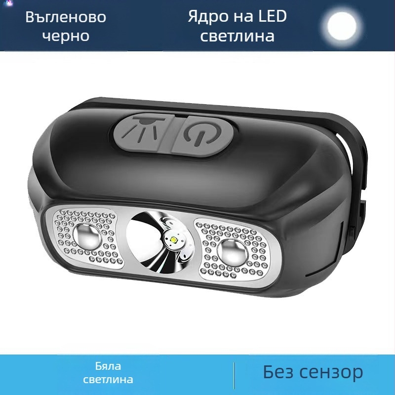 LED челна лампа за глава, 5W, ABS корпус, 800 mAh батерия, презареждаща, ръчно задвижване, обхват до 500 m