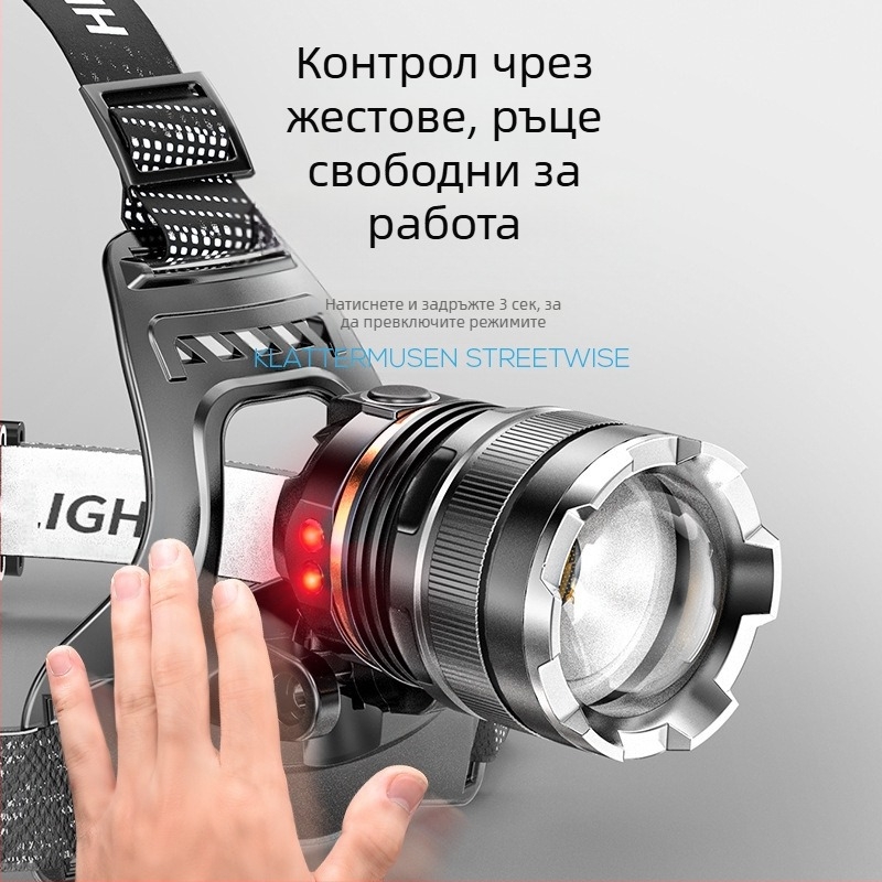 Smiling Shark LED челна лампа, алуминиева сплав, 4400mAh презареждаема батерия, обхват 100–200 м, LED светлинен източник