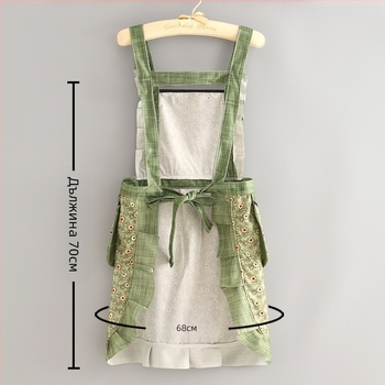 HAOJIN Canvas безръкав фартух – антизамърсяваща кухненска работна облекло, стилно и дишащо