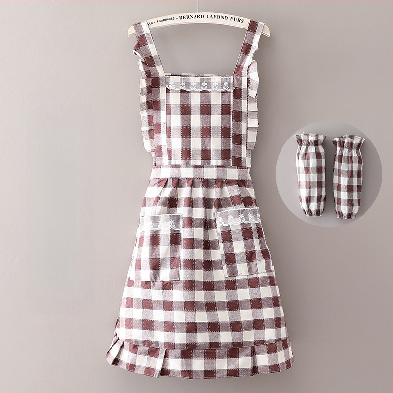 HAOJIN Canvas безръкав фартух – антизамърсяваща кухненска работна облекло, стилно и дишащо