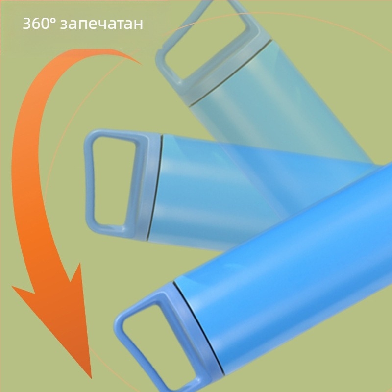 Термос чаша, Straight Cup стил, вътрешна 304 нержавееща стомана, външна 201 стомана, изолация 12–24 ч, преносима