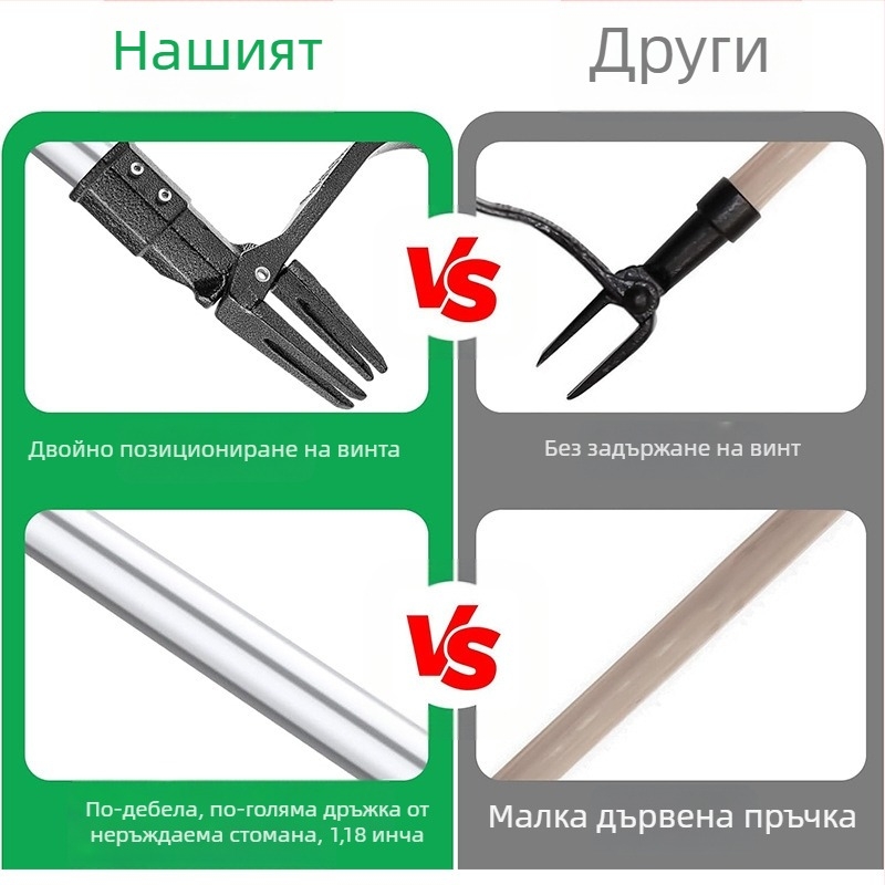Isunpro стоящ плевелер — ръчен вертикален плевелер, премахване на корени, разглобяем градински плевелер