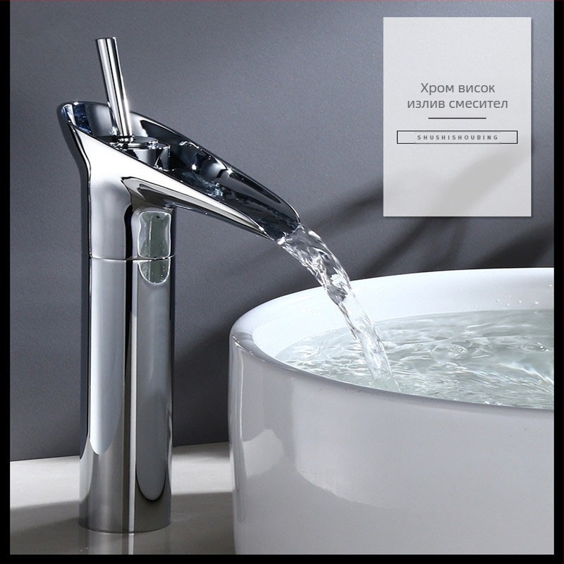 Меден смесител за умивалник с керамична дискова вентила, повдигащ механизъм, гореща и студена вода, монтаж седящ, вход/изход M10, антична повърхност