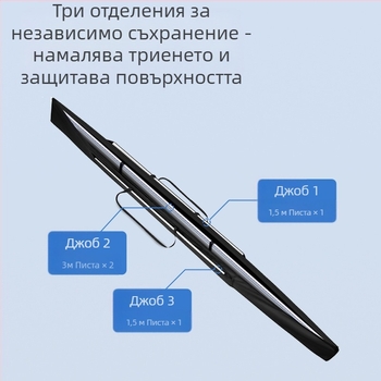 Imbot Калъф за релсовата пила, три секции, независими отделения, удебелена защита и износоустойчивост