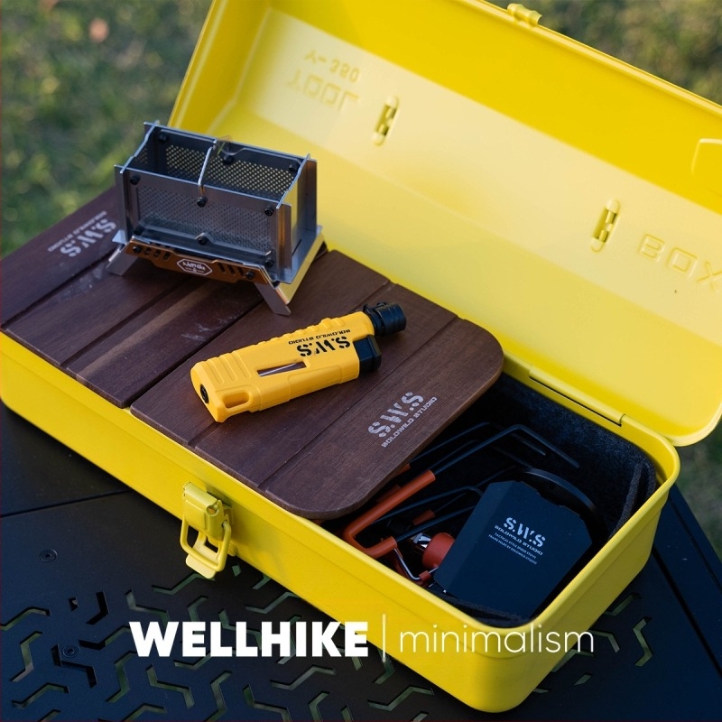 Wellhike метална кутия за инструменти - преносима еднослойна кутия за инструменти, части и съхранение в автомобила