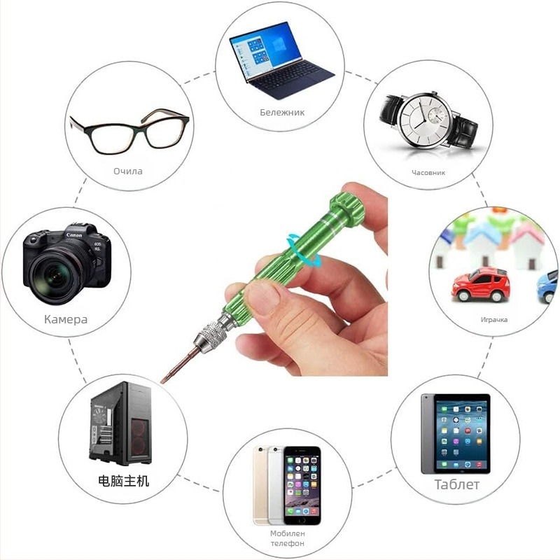 IFIXPRO 8-в-1 стоманен комплект отвертки за домашна поддръжка, 8 части, Стандартна формула