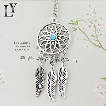 Колие от сплав със змийска кост верига, дължина 51–80 см, удълнение под 10 см, висулка от сплав