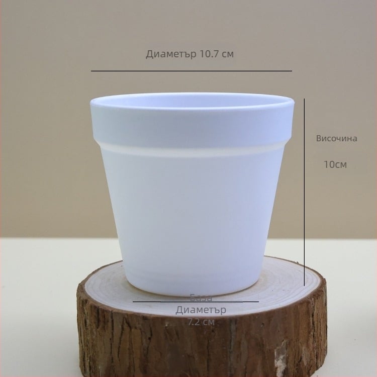 Пластмасова саксия за цветя с ръчно плетени вълнени детайли за настолна и автомобилна ароматерапия (Марка: Друг; Материал: Пластмасови суровини; Изработка: Пластмасови изделия; Вид: Голям национален стандарт)